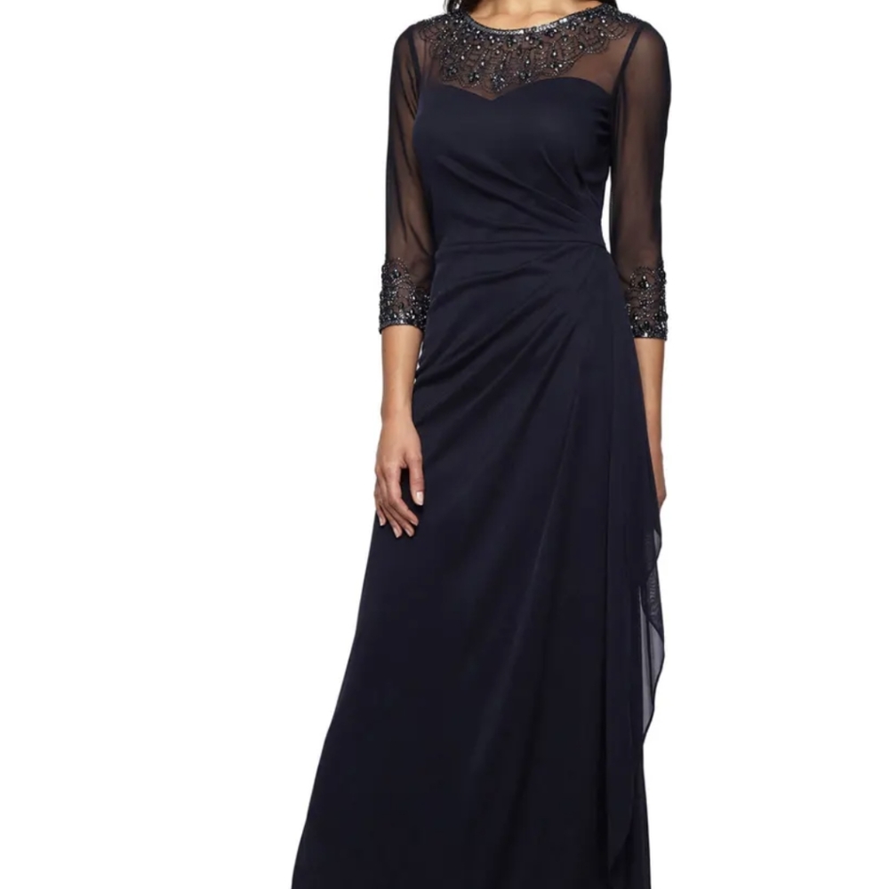 Alex Evenings Embellished Chiffon Gown